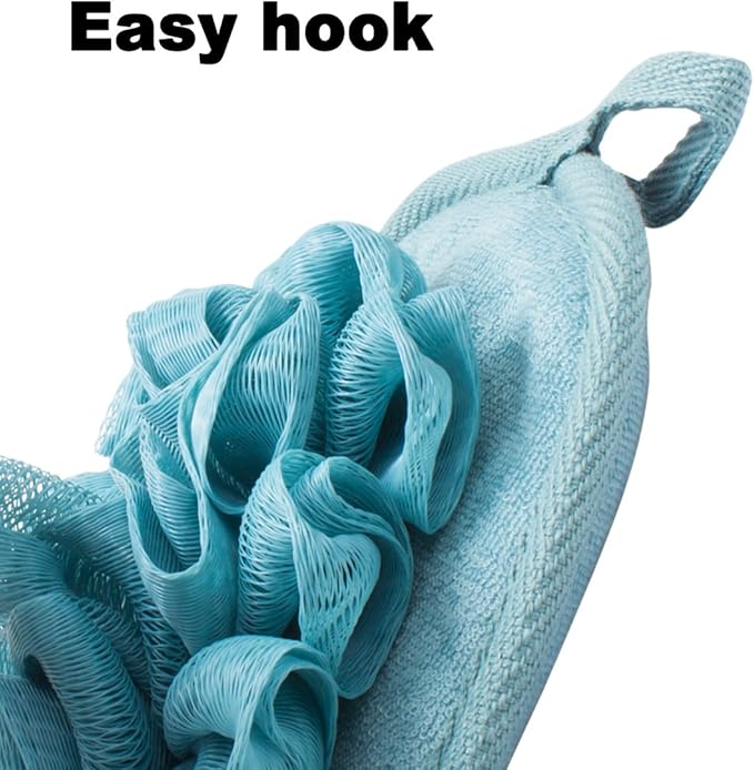 3 Pack Body Sponge Brushes Pouf Mesh Brush Shower Glove with Flower Bath Ball