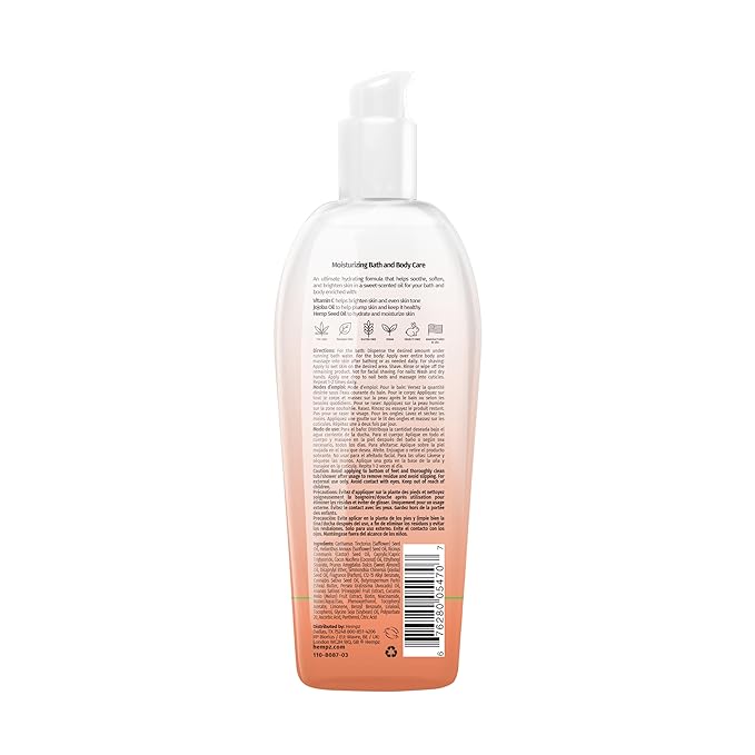 Hempz Sweet Pineapple & Honey Melon Herbal Hydrating Multi-Purpose Body Oil for Body - Moisturizing Bath, Shower, or Shaving Oil for Dry or Sensitive Skin for Women & Men, 6.76 Oz