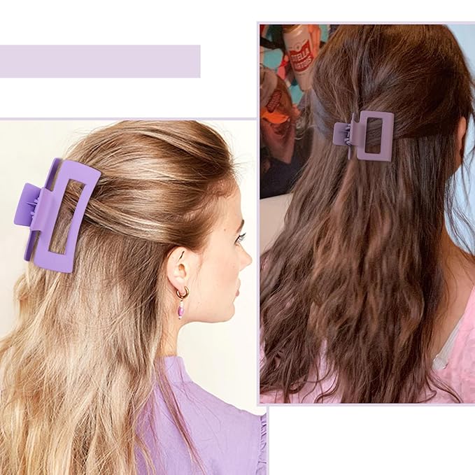 Hair Claws 16 Pcs Hair Clips for Women Thin Thick Curly Hair Large and Small Matte Banana Clips Strong Hold Nonslip