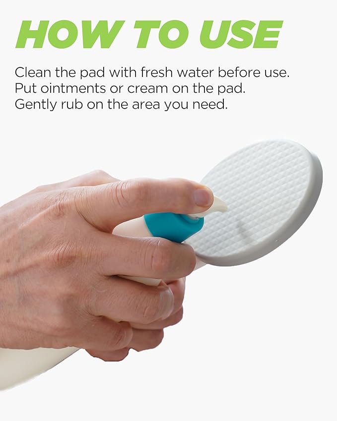 Lotion Applicator Refill Replacement Pads - Lotion, Cream & Ointment Applicator for Hard-to-Reach Areas, Easy-to-Clean, Includes 2 Types of Pads
