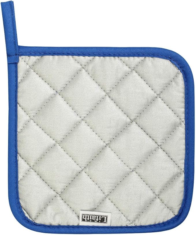 6 Pack Potholders Kitchen Pot Holders Set,Cotton Pot Holders for Kitchen 7 inch hot Pads,Heat Resistant Hot Pads for Cooking and Baking Dark Blue