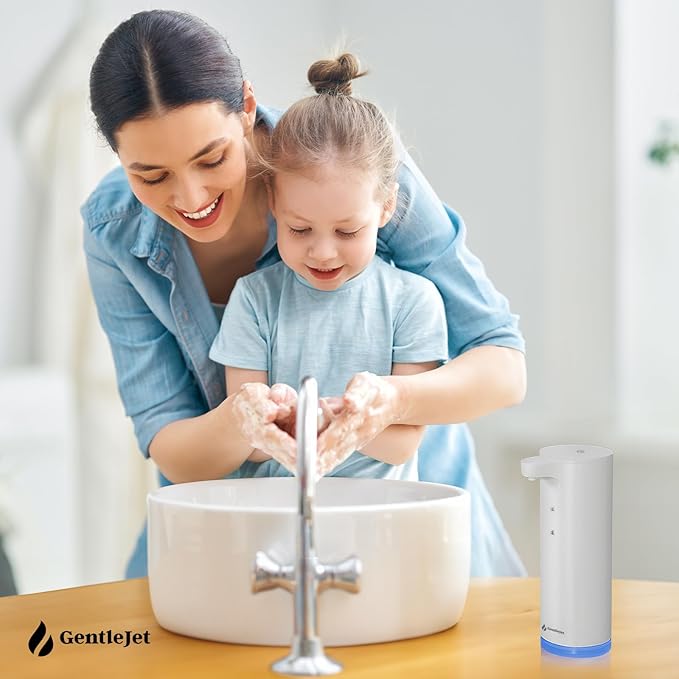 EasyFoam Automatic Foaming Soap Dispenser – Touchless Sensor, USB-C Rechargeable, 304 Stainless Steel, IPX5 Waterproof for Bathroom Kitchen Sink, 280 ml