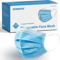Disposable Face Masks 100 Pack, 3 Ply Breathable with Adjustable Nose Wire & Soft Ear Loops for Daily Use
