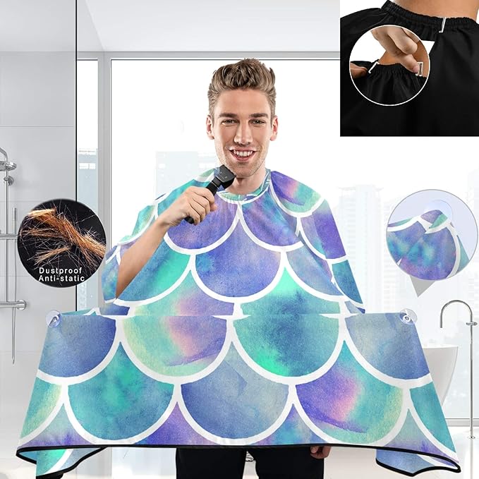 visesunny Professional Barber Cape Polyester Hair Cutting Salon Cape Apron Anti-Static Beard Bib
