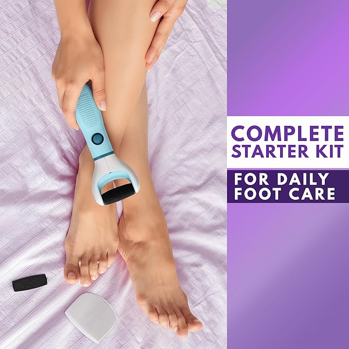 Electric Foot Callus Remover – Electric Foot Grinder with 2800 RPM Motor & 360° Rotating Replaceable Roller, Ergonomic Grip for Wet & Dry Skin – Pedicure Tools for Feet for Smooth Heels & Skin Care