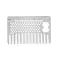 AhfuLife Stainless Steel Metal Hair&Beard Comb - Anti-Static Dual Action Beard Comb - Credit Card Size Combs Perfect for Wallet and Pocket - Presented in Gift Box