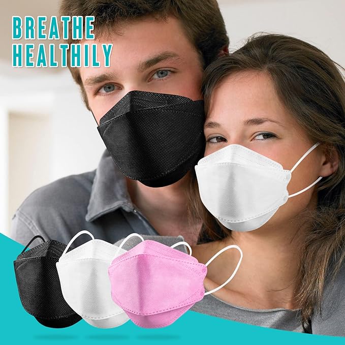 50/100 Pack KF94 Face_Covers, Color mask，Black Mask，4-Layer mask Independent packaging,outdoor Daily Use