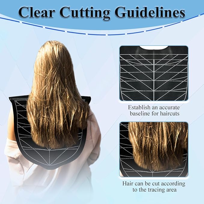 Silicone Hair Cutting Guide Shawl,Shoulder Silicone Mat for Hair Tools,Waterproof Silicone Hair Cut Cape for Professional Hair Stylists and Beginners,Large Haircutting Pads for Home and Salon Use