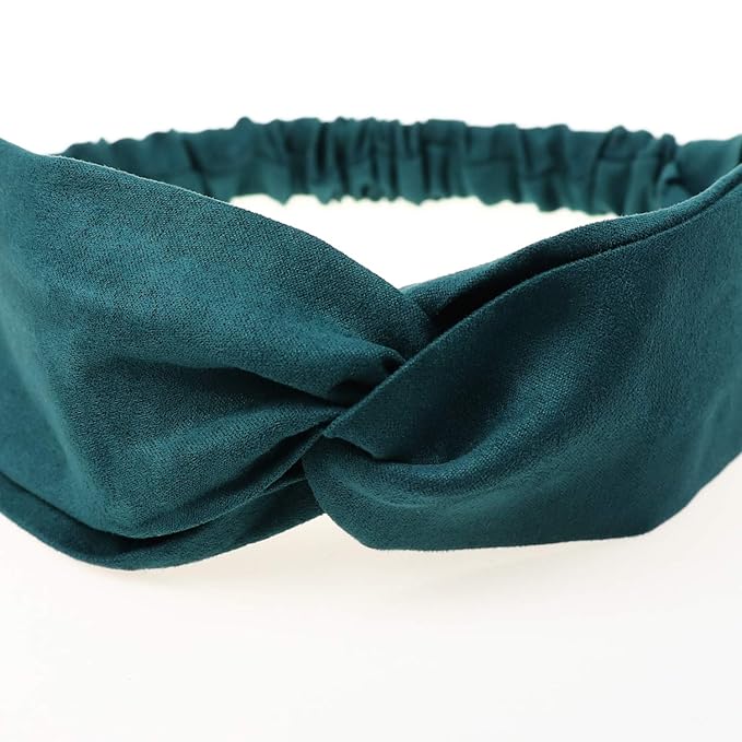 DRESHOW 10 Pack Boho Headbands for Women Girls Elastic Back Criss Cross Hair Band Twisted Head Wrap Solid Hair Accessories