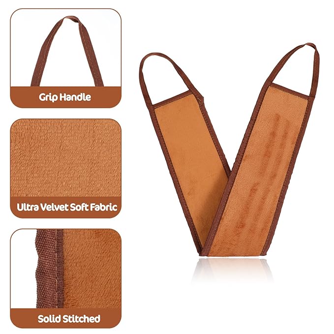 TIESOME 4 Pcs Self Tanning Mitt Applicator Kit, 4 in 1 Reusable Tanning Glove Accessories with Back Lotion Applicators for Your Back for Face Body Streak Free Tan Mitt (brown)