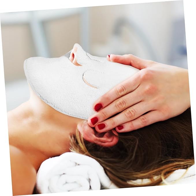FRCOLOR 2pcs Moisturizing Spa Facial Towel Hot Compress Towel for Face Beauty Care