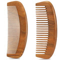 2 Pack Wooden Comb, Beard Comb for Men, Hair Combs for Women - Green Sandalwood