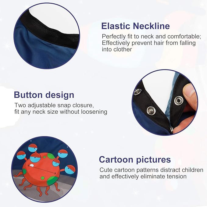 Kids Barber Cape - Professional Hair Cutting Cape,Salon Capes for Hair Stylist Shampoo Haircut Cape Barber Supplies