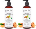 PURA D'OR 16 Oz ORGANIC Sweet Almond Oil-100% Pure&Natural USDA Certified Cold Pressed Carrier Oil For DIY Beauty-Non-Greasy,Unscented,Hexane Free Moisturizer-Massage-Oil For Hair&Skin,(Pack of 2)