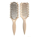 New Curly Hair Brush Ventilated Boar Bristle Hair Brush,Curl Defining Brush,For Curly Hair Wet,Curl Defining Brush For Women And Men(Off White)