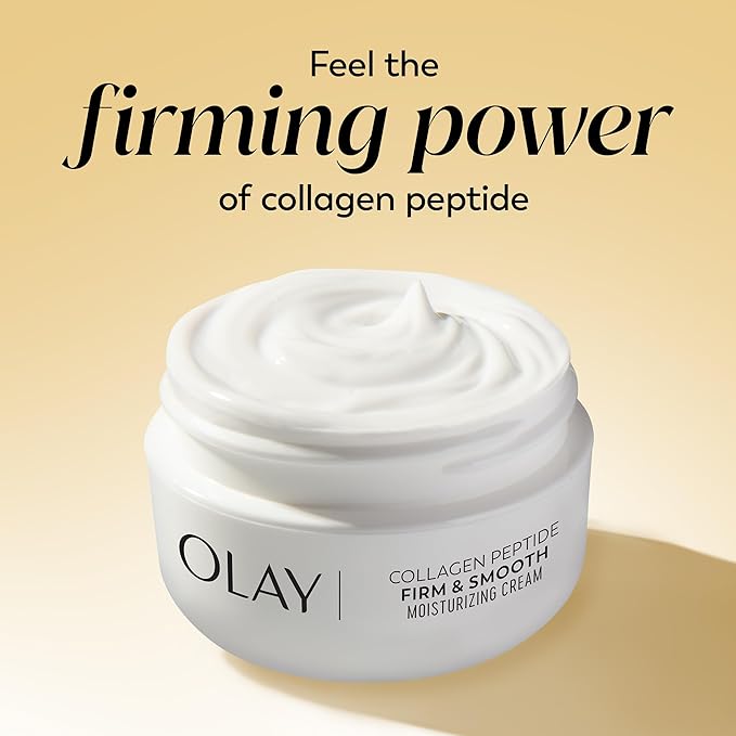 Olay Regenerist Radiance Collagen Peptide Face Moisturizer: Firm & Smooth Cream - Fragrance-Free,Hydrating,Firming,Anti-Aging & Anti-Wrinkle - 2 Oz,(Pack of 2)