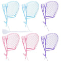6 Pcs Hair Highlighting Caps, Hair Coloring Dye Cap with 6 Highlighting Crochet Hooks Highlight Hair Cap Dyeing Hairdressing Tool for Salon DIY Dyeing Hairdressing