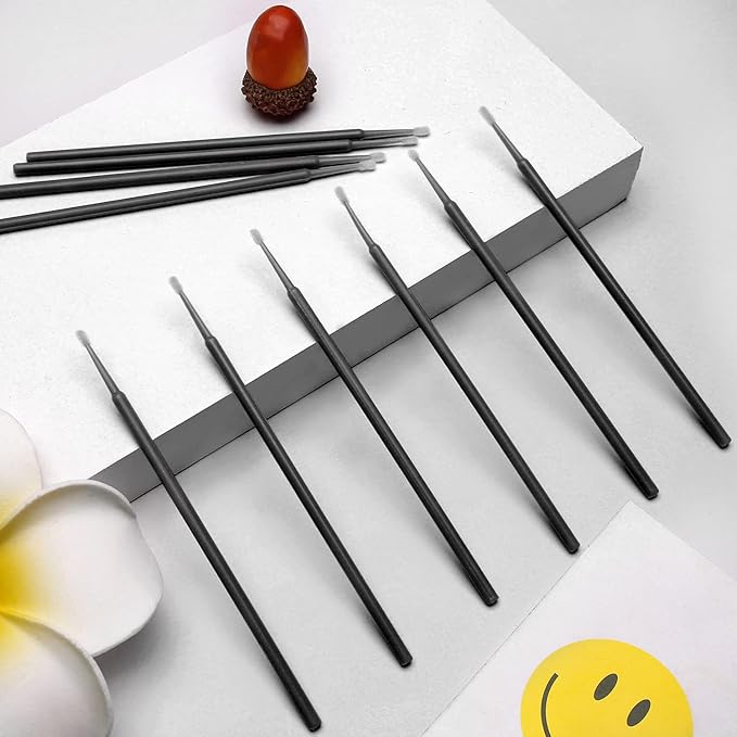 Akstore 600 PCS Disposable Micro Applicators Brush Eyelash Extension (Black)
