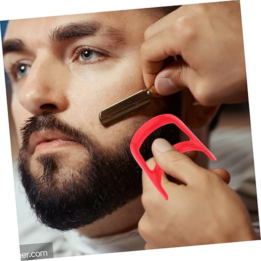 2Pcs Beard Styling Ruler Compact Goatee Outline Tool for Precision Shaping Durable Plastic Beard Template for Travel and Grooming