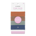 Gimme Beauty Fine Hair Elastic Bands - Slim-Fit Elastic Ties for Fine, Brittle, or Bleached Hair - No-Dent, Gentle-Grip Ponytail Holders for All-Day Comfort - 12 Pack, Assorted Colors
