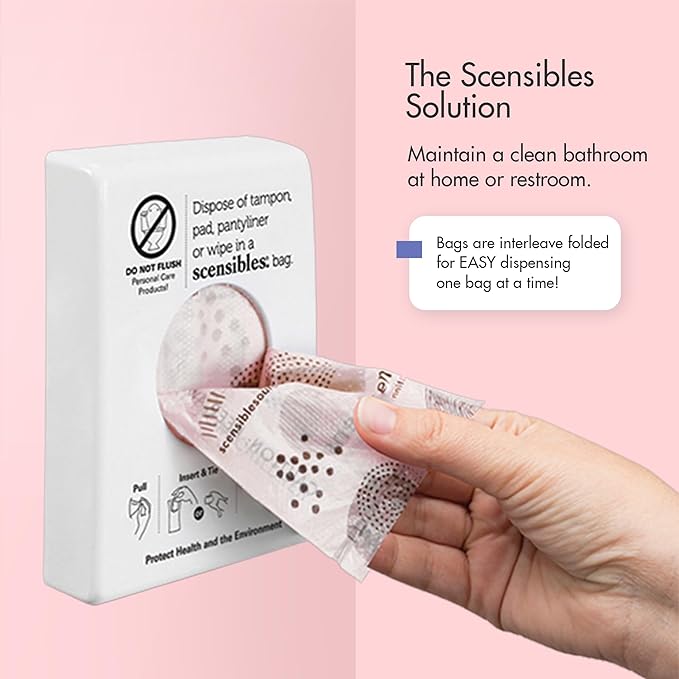 Disposal Bags for Menstrual Care Products - 50 ct Refill Box - for Disposal of Tampons, Pads, Panty Liners, Hygiene Products