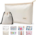 WLLWOO WLLWOO 2pcs Travel Make Up Bags-Cosmetic Bag Nylon Waterproof Large Wide Zipper Coin Purse Travel Toiletry Small Makeup Pouch For Women