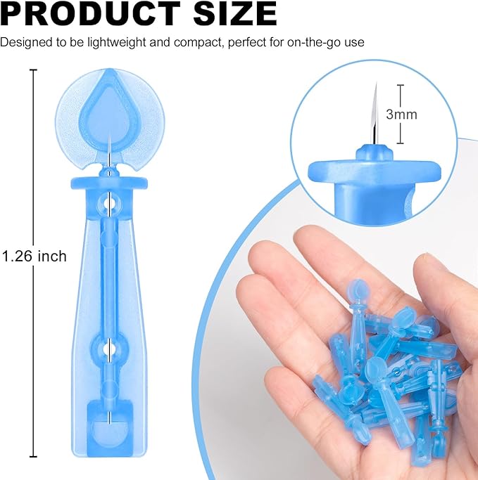 Sterile Pimple Needles, 100 Pcs Disposable Acne Needles and 144 Dots Acne Pimple Stickers - Effective Blemish & Blackhead Removal Tools for Clear Skin