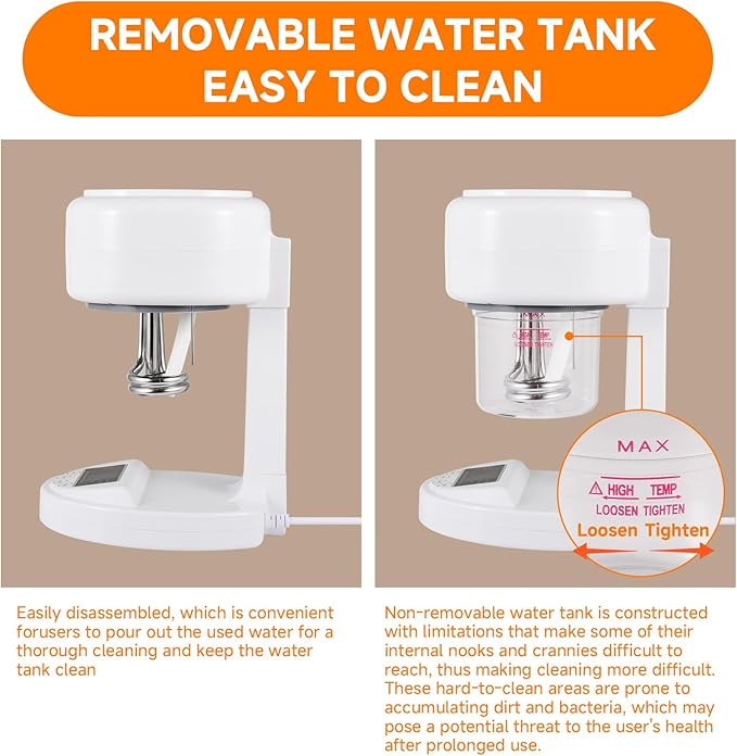 Nano Ionic Facial Steamer, Portable Face Steamer with LCD Screen, Extendable 360° Rotating Arm, Rotatable Nozzle, Hot Mist Function for Personal Care at Home or Salon