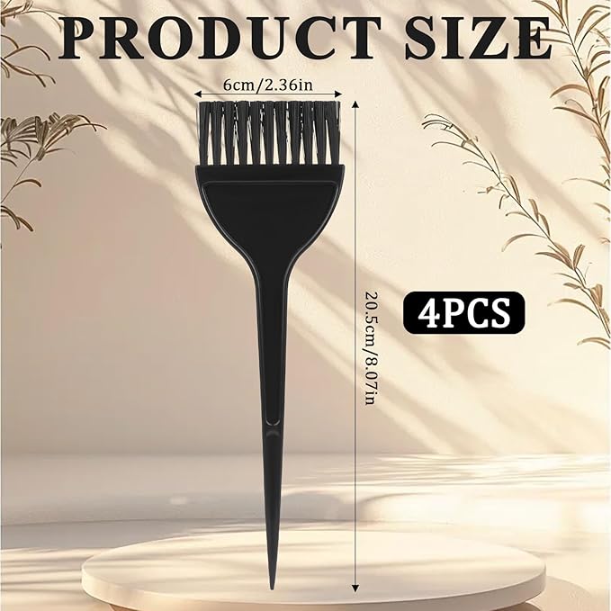 4pcs Hair Coloring Brush, Hair Comb Tool Kit, Color Tint Applicator, Dye Brush Applicator for Highlighting and Coloring Sections, Salon Tools for Home and Professional Use