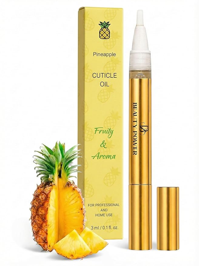 Nail Oil Cuticle Pen - Pineapple - Nail Strengthener & Growth Serum with Vitamin A, D, E, B5, Grapeseed & Natural Oils - Repair for Brittle, Peeling, Thin Nails - Gift Idea