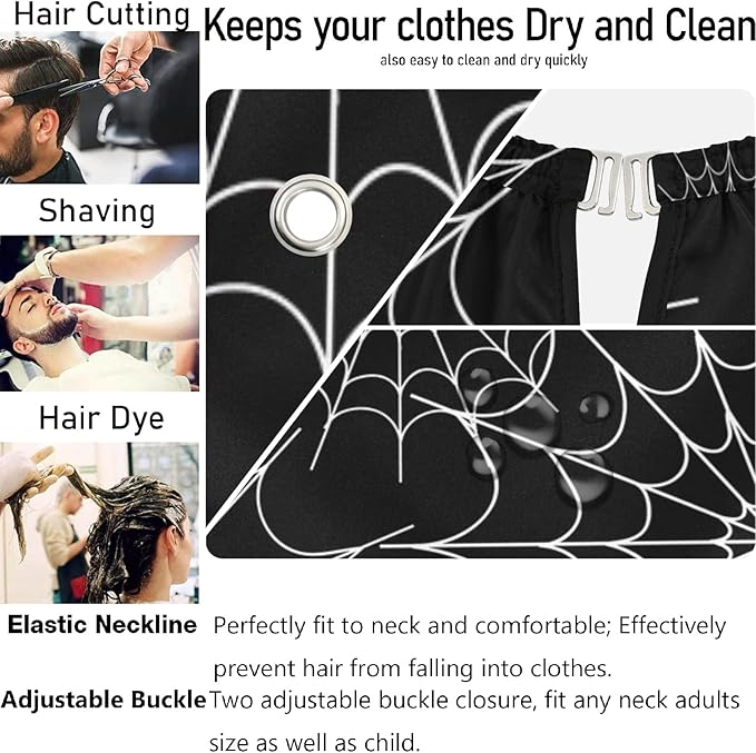visesunny Professional Barber Cape Polyester Hair Cutting Salon Cape Apron Anti-Static Beard Bib Grooming Apron