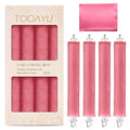 Heatless Curls Overnight Set - Jumbo Overnight Hair Curlers to Sleep In, Soft Velvet Hair Rollers for Women, No Damage Curls Styling Tools 4pcs