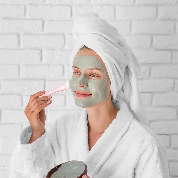 4 Pcs Face Mask Brush, Mask Applicator Tools, Beauty Spatula Soft Silicone Double Head Facial Makeup Brush for Facial Mud, Clay, Apply Cream for All Skin Types Including Sensitive Skin, 4 Colors