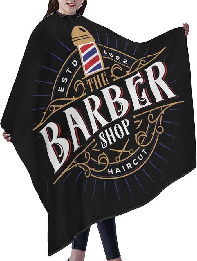 Adult Barber Cape, Professional Salon Haircut Capes, Haircut Kit Hairdressing Apron for Home Salon Barbershop