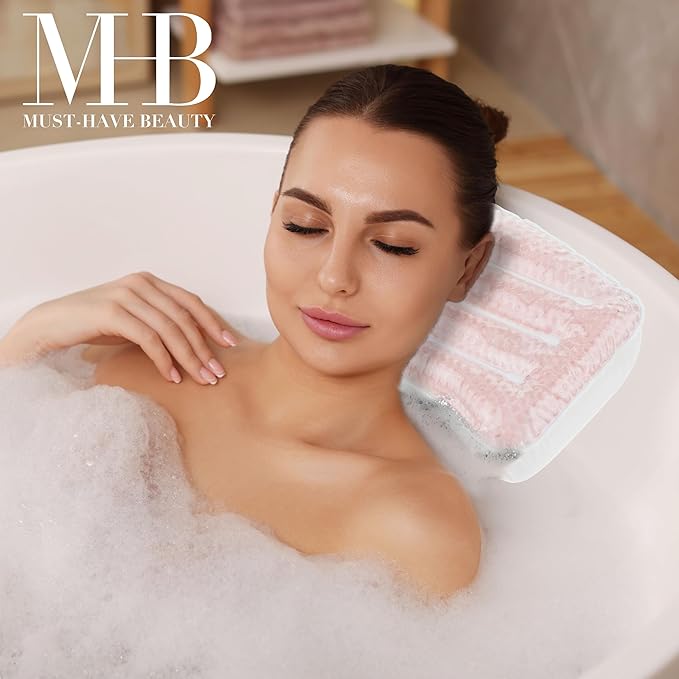 Expressions Spa Pillow with Glitter Gel - 1pc Cooling Spa Pillow for Bathtub and Hot Tub Relaxation | Luxury Bath Products & Spa Accessories for Women