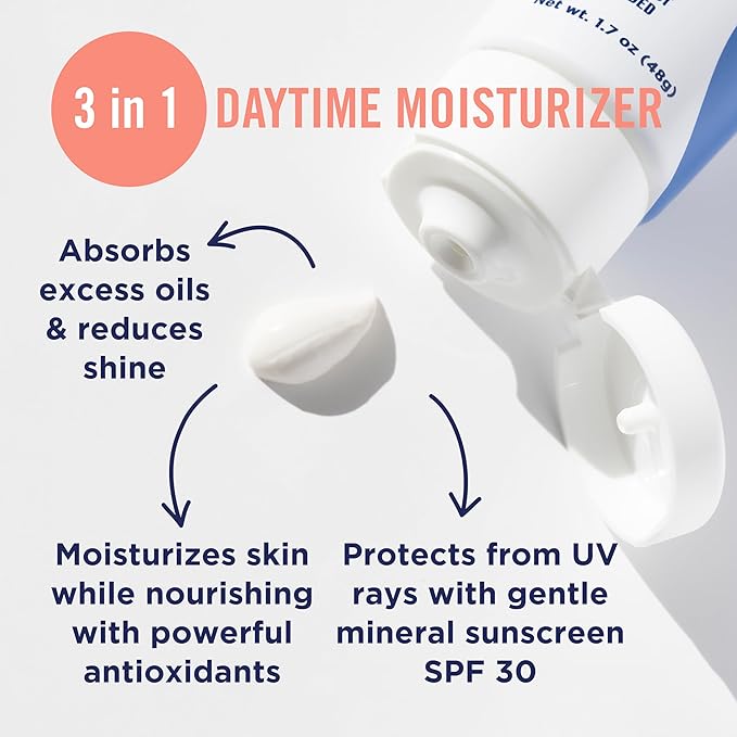 PanOxyl AM Oil Control Moisturizer, NEW Sheer Formula, Absorbs Excess Oil and Reduces Shine, with Mineral Sunscreen for Acne Prone and Oily Skin - SPF 30-1.7 oz