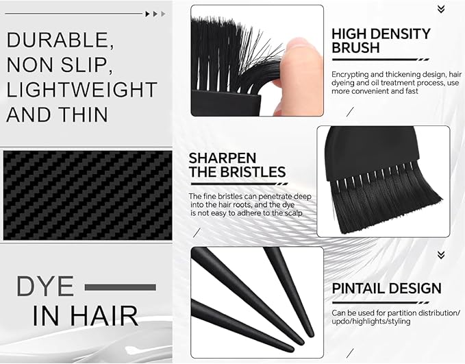 Dye Boards Color Brushes Set (6Pcs), for Balayage, Ombre Lace, Highlighting, Airtouch, for Salon Professionals & Home Users, Professional Hair Color Tools