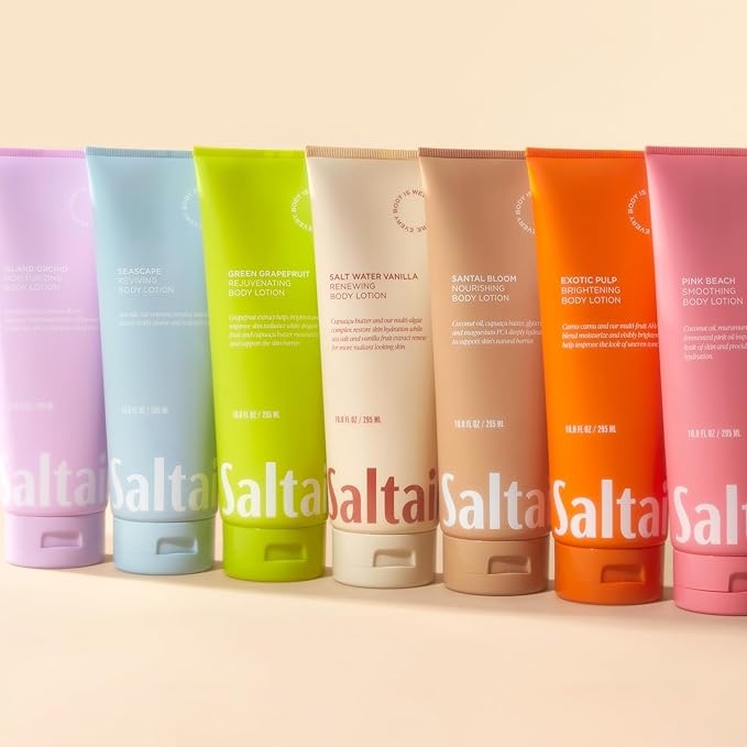 Saltair Body Lotion - 2 Pack Moisturizing Lotion For Dry Skin. Salt Water Vanilla Scented Hydrating Body Cream with Nourishing Moisturizer Formula. Skin Care for Women and Men. 2x 10oz Tubes