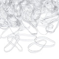 Eboot 500 Pcs Clear Hair Elastic Rubber Bands 1.2 Inches in Diameter & 3 mm in Width Mini Rubber Bands, Easy Glide Hold Styling Small Hair Ties Ponytail Elastics Holders for Braids