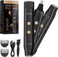 Groin & Body Hair Trimmer for Men Bikini Trimmer Women Electric Ball Pubic Shaver IPX7 Waterproof Wet & Dry Use Versatile Shaver for Temple Groin Nose Ear Hairs Beard (Black)
