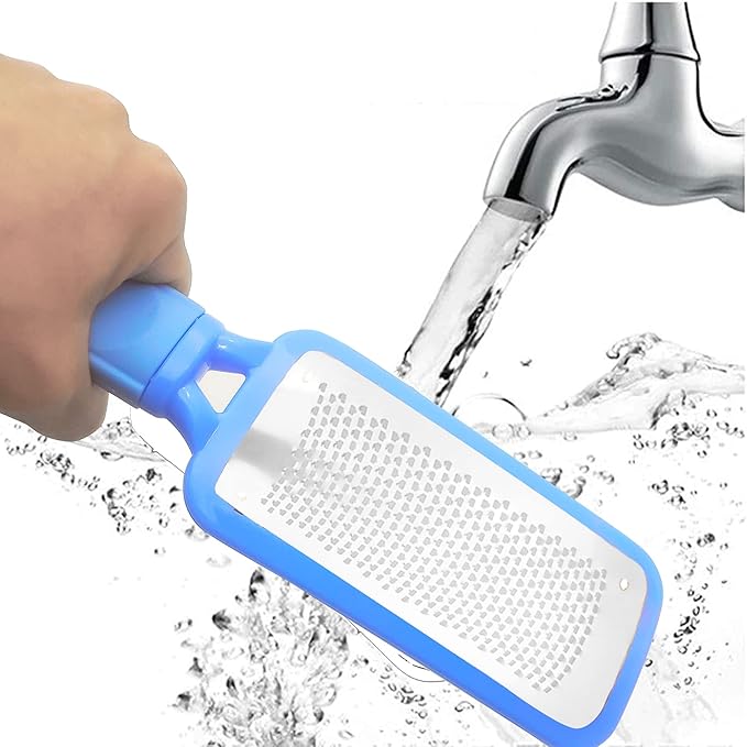 Professional Foot Files Callus Remover,Foot Scrubber for Dead Skin,Stainless Steel Foot Rasp-Blue（1 Pack）