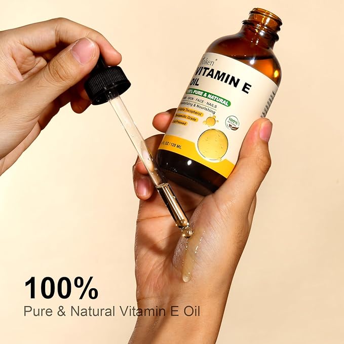 Vitamin E Oil 4 Oz Vitamin E oil for Skin Vitamine oils for Face Perfect Bath and Body Oil Cold Pressed Hexane Free Formula