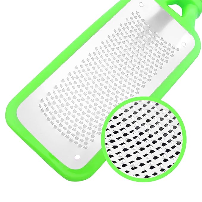Professional Foot Files Callus Remover,Foot Scrubber for Dead Skin,Stainless Steel Foot Rasp-Green（1 Pack）