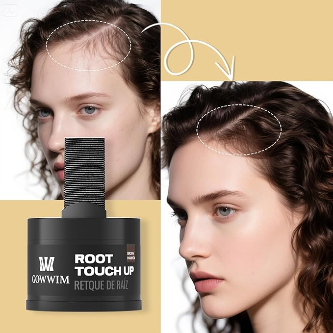 Hairline Powder (Black) Hair Color Shadow, Instantly Cover Gray Hair, Touch-Up for Thin Hair - 4g