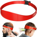 Neckline Shaving Template and Adjustable Hair Trimming Guide,DIY Self Haircutting System, Shaving and Keeping a Clean and Straight Neck Hairline,Easy Use Tool Soft Portable (Red)