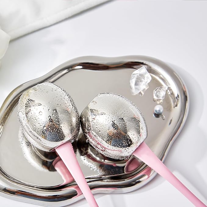 Ice Globes Cryo Sticks Facial Massage Tools, Skin Care Unbreakable Stainless Steel Beauty Cold Roller for Face Eyes & Neck, Gifts for Women Mom Wife Girlfriend