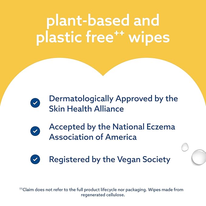 WaterWipes Sensitive+ Bathing Wipes,3-In-1 Cleans,Cares,Protects,99.9% Water,Unscented & Hypoallergenic,16 Count (Pack of 6)