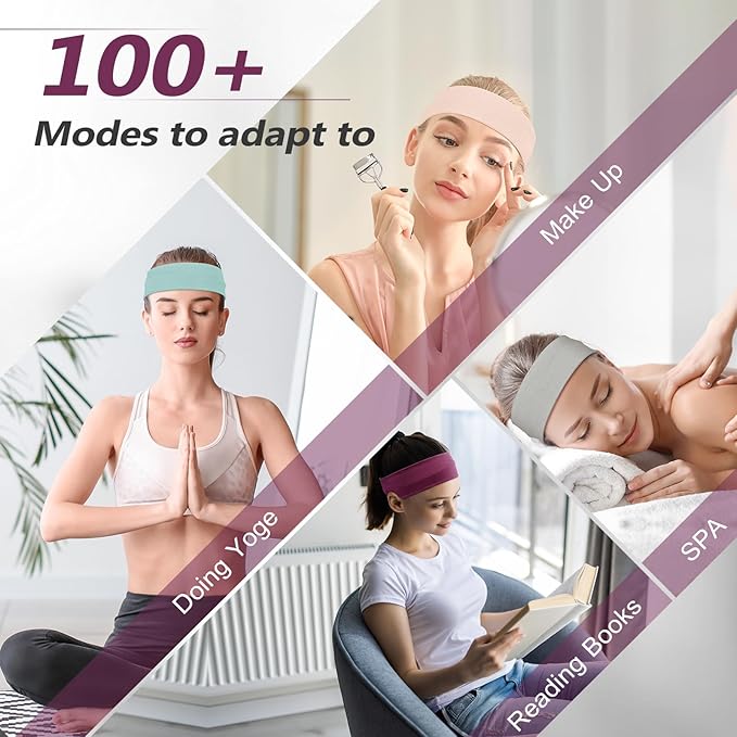 Headbands for Women, Stretchy Non Slip Soft Cotton Cloth Hair Bands for Sports, Workout, Yoga and Running, 7pcs