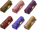 MIAO JIN 6PCS Lipstick Case with Mirror Bulk, Small Lipstick Holder for Purse, Storage Box Mini Floral Jewelry Cosmetic Case (Random Color)