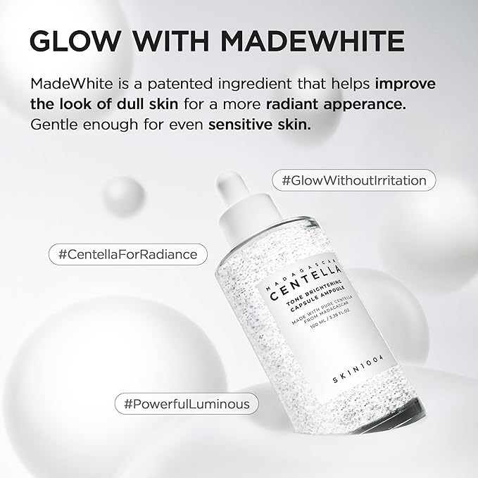 SKIN1004 Tone Balancing Capsule Ampoule, Niacinamide & Centella Serum for Face, Korean Hydrating Facial Serum for Unevne Skin Tone with Tranexamic Acid, Korean Skin Care, 3.38 fl.oz / 100ml